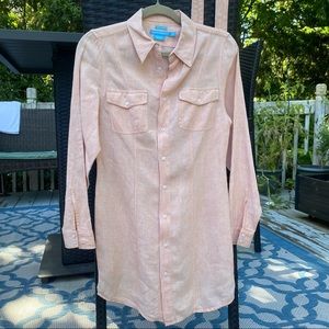 Island company linen safari dress XS women